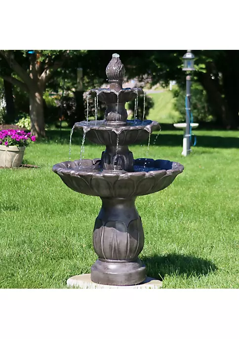 Flash Sale ๐ Classic Tulip Polystone Outdoor 3-Tier Fountain - Dark Brown by Sunnydaze Decor ๐ 3 Flash Sale ๐ Classic Tulip Polystone Outdoor 3-Tier Fountain - Dark Brown by Sunnydaze Decor ๐