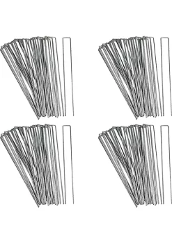 Outlet ⌛ 12 in Galvanized Steel Garden/Landscape Staples - Set of 100 by Sunnydaze Decor 🛒 -Sunnydaze Decor Shop Belk 8214