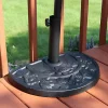 Cheap ⭐ 19 in Floral Resin Half Wall Patio Umbrella Base - Black by Sunnydaze Decor 🛒 -Sunnydaze Decor Shop Belk 8241