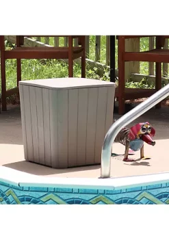 Discount ✨ 11.5 gal Faux Wood Outdoor Side Table with Storage - Driftwood by Sunnydaze Decor 🌟 -Sunnydaze Decor Shop Belk 8258