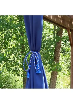 Best deal 🌟 Indoor/Outdoor Rope Curtain Tiebacks - Blue - Set of 2 by Sunnydaze Decor 👏 -Sunnydaze Decor Shop Belk 827
