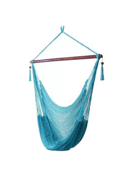 Cheap ✨ Extra Large Polyester Rope Hammock Chair and Spreader Bar - Sky by Sunnydaze Decor 👍 -Sunnydaze Decor Shop Belk 8272