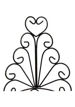 Hot Sale 🤩 Sunnydaze Indoor/Outdoor Metal Sweethearts Chair Planter Stand - Brown - 25.25 Inch by Sunnydaze Decor 🔔 -Sunnydaze Decor Shop Belk 8283