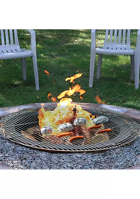 Best deal 🤩 40 in Chrome Plated Metal Folding Fire Pit Cooking Grate by Sunnydaze Decor 🛒 6 Best deal 🤩 40 in Chrome Plated Metal Folding Fire Pit Cooking Grate by Sunnydaze Decor 🛒 - Image 4