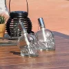 Wholesale 🥰 Glass/Aluminum Grinning Skull Tabletop Torches - Clear - Set of 4 by Sunnydaze Decor 🔥 -Sunnydaze Decor Shop Belk 8331