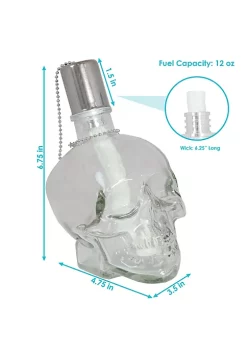 Wholesale ๐ฅฐ Glass/Aluminum Grinning Skull Tabletop Torches - Clear - Set of 4 by Sunnydaze Decor ๐ฅ 12 Wholesale ๐ฅฐ Glass/Aluminum Grinning Skull Tabletop Torches - Clear - Set of 4 by Sunnydaze Decor ๐ฅ -Sunnydaze Decor Shop Belk 8335