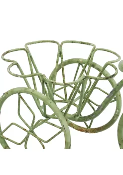 Wholesale ⌛ Sunnydaze Indoor/Outdoor Metal Tricycle Standing Planter Basket - 12-Inch - Green by Sunnydaze Decor 🤩 -Sunnydaze Decor Shop Belk 8358