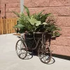 Buy 🔔 Sunnydaze Indoor/Outdoor Metal Tricycle Standing Planter Basket - 12-Inch - Brown by Sunnydaze Decor ✨ -Sunnydaze Decor Shop Belk 8372