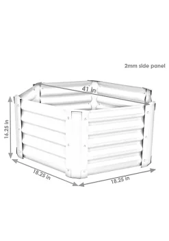 Wholesale 😉 Powder-Coated Steel Hexagon Raised Garden Bed - Green - 41 in by Sunnydaze Decor ⌛ -Sunnydaze Decor Shop Belk 8415