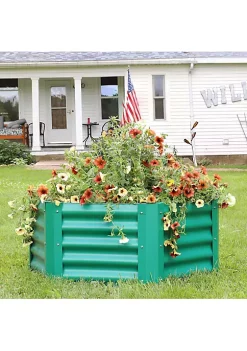 Wholesale 😉 Powder-Coated Steel Hexagon Raised Garden Bed - Green - 41 in by Sunnydaze Decor ⌛ -Sunnydaze Decor Shop Belk 8416