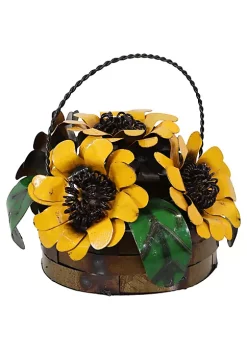 New 🔔 Sunnydaze Indoor/Outdoor Metal Flower Decor with Sunflowers - 10-Inch by Sunnydaze Decor ⭐ -Sunnydaze Decor Shop Belk 8454