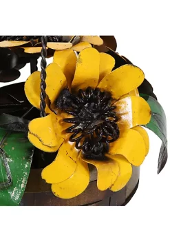 New 🔔 Sunnydaze Indoor/Outdoor Metal Flower Decor with Sunflowers - 10-Inch by Sunnydaze Decor ⭐ -Sunnydaze Decor Shop Belk 8455
