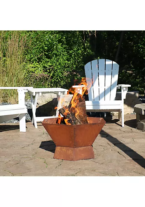 Best Sale 😍 23 in Rustic Affinity Steel Fire Pit with Pedestal Stand by Sunnydaze Decor ⭐ 3 Best Sale 😍 23 in Rustic Affinity Steel Fire Pit with Pedestal Stand by Sunnydaze Decor ⭐