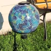 Best Sale 🧨 Azul Terra Crackled Glass Solar Gazing Globe - 10 in by Sunnydaze Decor 👏