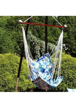 Flash Sale 🎉 Sunnydaze Hanging Hammock Chair Swing with Bar and Padded Back by Sunnydaze Decor ❤️