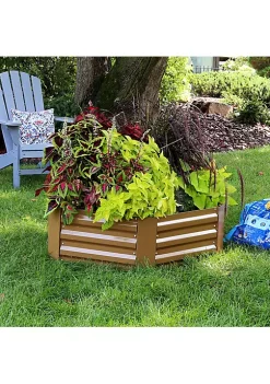 Wholesale 🎁 Galvanized Steel Hexagon Raised Garden Bed - 40 in - Brown by Sunnydaze Decor 🧨 -Sunnydaze Decor Shop Belk 8527