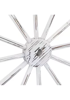 New ✔️ Wagon Wheel Indoor/Outdoor Statue - 29 in - White by Sunnydaze Decor 👍 -Sunnydaze Decor Shop Belk 8567