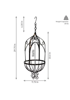 Buy ✨ Small Steel Cathedral Hanging Planter Basket - 23.5 in - Brown by Sunnydaze Decor 👍 -Sunnydaze Decor Shop Belk 8580