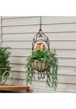 Buy ✨ Small Steel Cathedral Hanging Planter Basket - 23.5 in - Brown by Sunnydaze Decor 👍 -Sunnydaze Decor Shop Belk 8581