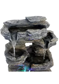 Buy 🔥 Five Stream Polyresin Indoor Fountain with Color LEDs - 13.5 in by Sunnydaze Decor 😉 -Sunnydaze Decor Shop Belk 8596