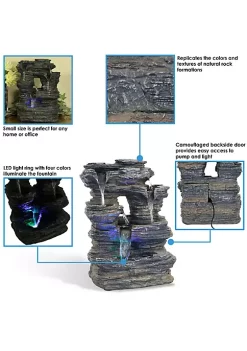 Buy 🔥 Five Stream Polyresin Indoor Fountain with Color LEDs - 13.5 in by Sunnydaze Decor 😉 -Sunnydaze Decor Shop Belk 8597