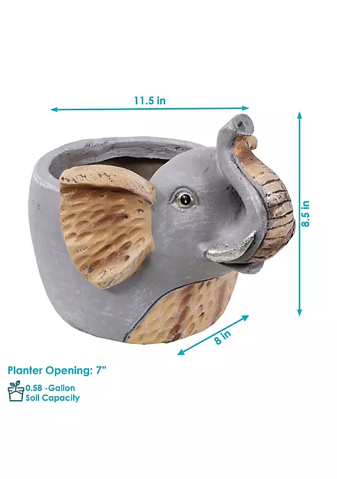 Wholesale 😀 Sunnydaze Elsie the Elephant Planter Statue - Indoor Flower Pot - 8.5-Inch by Sunnydaze Decor 💯 7 Wholesale 😀 Sunnydaze Elsie the Elephant Planter Statue - Indoor Flower Pot - 8.5-Inch by Sunnydaze Decor 💯 - Image 5