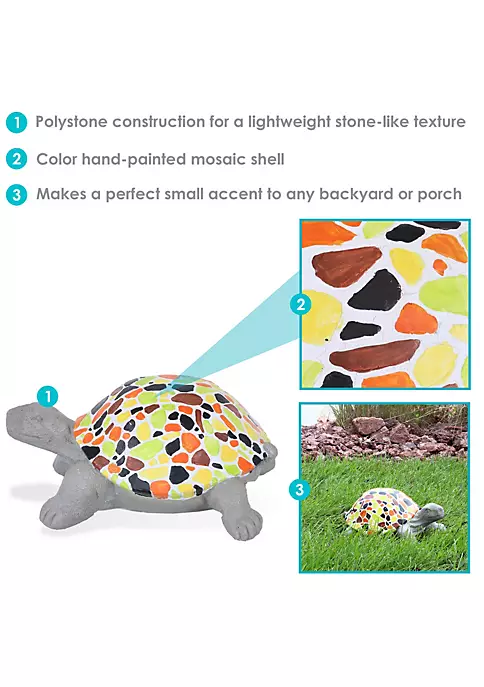 Flash Sale 🤩 Sunnydaze Mildred the Magnanimous Mosaic Turtle Statue - 10.5-Inch by Sunnydaze Decor ⭐ 6 Flash Sale 🤩 Sunnydaze Mildred the Magnanimous Mosaic Turtle Statue - 10.5-Inch by Sunnydaze Decor ⭐ - Image 4