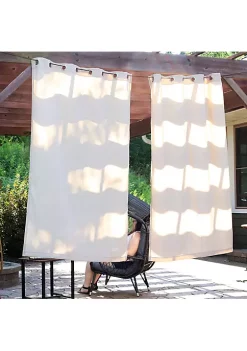Coupon 🎉 Simple Outdoor Curtain Panel - Beige - 52 in x 84 in - Set of 2 by Sunnydaze Decor 💯