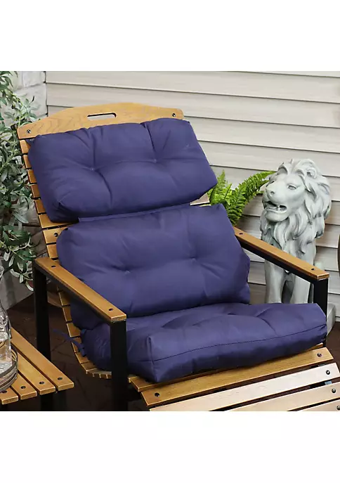 Budget ๐ Indoor/Outdoor Olefin Tufted High-Back Chair Cushion - Blue by Sunnydaze Decor ๐ 3 Budget ๐ Indoor/Outdoor Olefin Tufted High-Back Chair Cushion - Blue by Sunnydaze Decor ๐