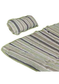 Coupon 🤩 Outdoor Polyester Hammock Pad and Pillow Set - Khaki Stripe by Sunnydaze Decor 🎉 -Sunnydaze Decor Shop Belk 8627