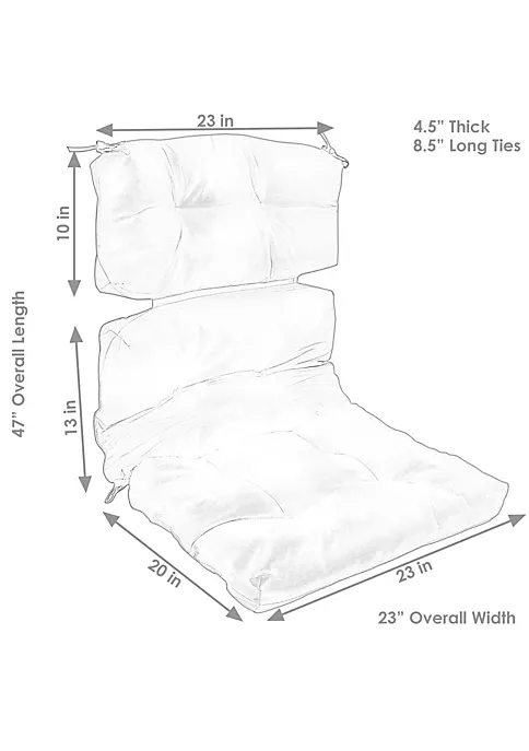 Budget ๐ Indoor/Outdoor Olefin Tufted High-Back Chair Cushion - Blue by Sunnydaze Decor ๐ 7 Budget ๐ Indoor/Outdoor Olefin Tufted High-Back Chair Cushion - Blue by Sunnydaze Decor ๐ - Image 5