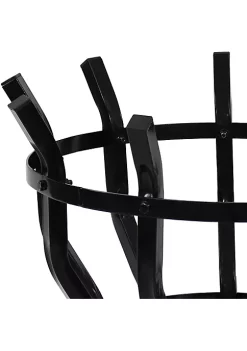 Coupon 🎁 23 in Powder-Coated Steel Modern Fluted Firewood Log Rack Holder by Sunnydaze Decor 👏 -Sunnydaze Decor Shop Belk 8698