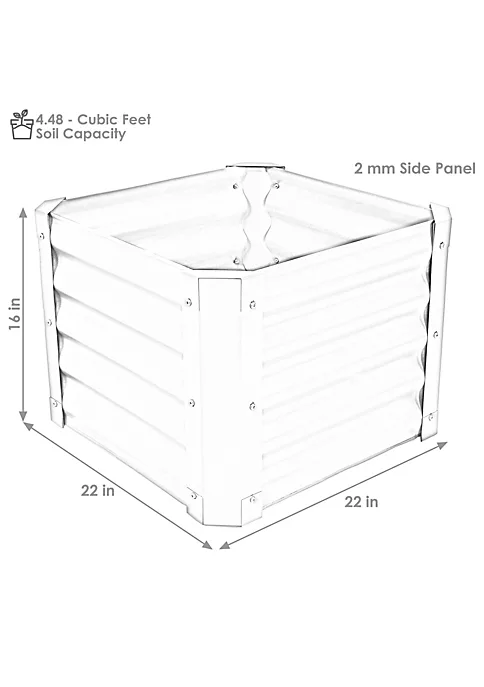 Brand new 🤩 Powder-Coated Steel Square Raised Garden Bed - Gray - 22 in by Sunnydaze Decor 🤩 7 Brand new 🤩 Powder-Coated Steel Square Raised Garden Bed - Gray - 22 in by Sunnydaze Decor 🤩 - Image 5