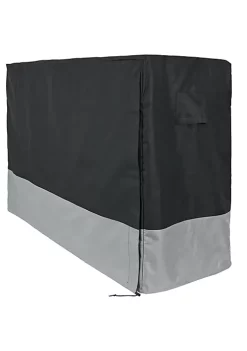 Budget 🛒 8 ft Heavy-Duty Polyester Firewood Log Rack Cover - Gray/Black by Sunnydaze Decor ⌛ -Sunnydaze Decor Shop Belk 8713