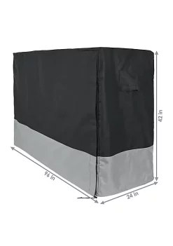 Budget 🛒 8 ft Heavy-Duty Polyester Firewood Log Rack Cover - Gray/Black by Sunnydaze Decor ⌛ -Sunnydaze Decor Shop Belk 8716