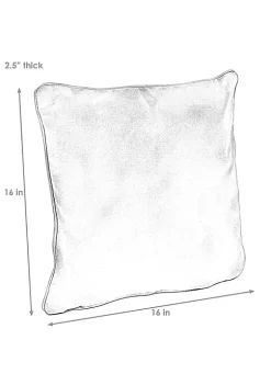 Outlet 🤩 Indoor/Outdoor Square Olefin Throw Pillow - 16 in - Red by Sunnydaze Decor ✨ -Sunnydaze Decor Shop Belk 872