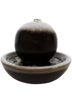 Brand new ⭐ Modern Orb Ceramic Indoor Water Fountain - 7 in by Sunnydaze Decor ✨ -Sunnydaze Decor Shop Belk 8731