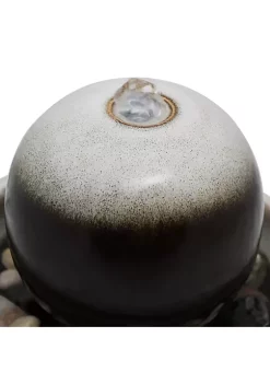 Brand new ⭐ Modern Orb Ceramic Indoor Water Fountain - 7 in by Sunnydaze Decor ✨ -Sunnydaze Decor Shop Belk 8732