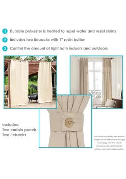 Brand new 👏 Room Darkening Curtain Panel - Beige - 52 in x 120 in - Set of 2 by Sunnydaze Decor 🧨 -Sunnydaze Decor Shop Belk 8750