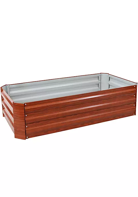 Cheap 🧨 Galvanized Steel Rectangle Raised Garden Bed - 48 in - Woodgrain by Sunnydaze Decor 🥰 4 Cheap 🧨 Galvanized Steel Rectangle Raised Garden Bed - 48 in - Woodgrain by Sunnydaze Decor 🥰 - Image 2