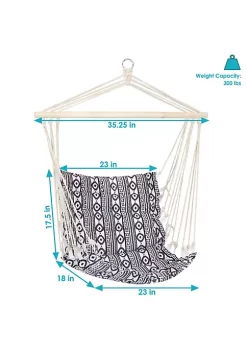 Cheapest 🔥 Polycotton Padded Hammock Chair with Spreader Bar - Ancient Print by Sunnydaze Decor ✨ -Sunnydaze Decor Shop Belk 8787