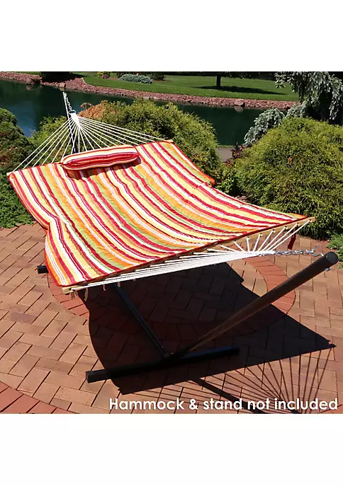 Budget ❤️ Sunnydaze Quilted Hammock Pad and Pillow Set - Tropical Orange by Sunnydaze Decor 😀 3 Budget ❤️ Sunnydaze Quilted Hammock Pad and Pillow Set - Tropical Orange by Sunnydaze Decor 😀