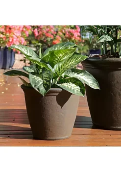 Budget ⭐ 16 in Anjelica Polyresin Planter with UV-Resistance - Rust by Sunnydaze Decor ✔️ -Sunnydaze Decor Shop Belk 8822