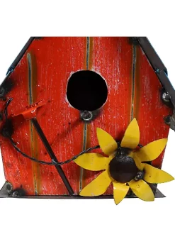 Best Sale 🤩 Sunnydaze Metal Decorative Birdhouse with Sunflower Accent - 12-Inch by Sunnydaze Decor 🎁 -Sunnydaze Decor Shop Belk 8829