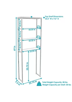 Wholesale 👏 4-Tier Industrial Over-the-Toilet Storage Shelf - Oak Gray by Sunnydaze Decor 😀 -Sunnydaze Decor Shop Belk 883