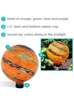 Top 10 🎁 Sunset Sky Glass Gazing Globe - 10 in by Sunnydaze Decor 🌟 -Sunnydaze Decor Shop Belk 8842