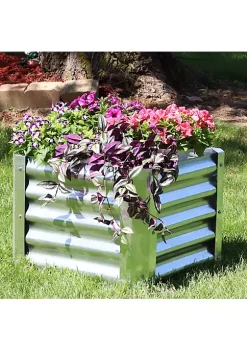 Cheap 👏 Galvanized Steel Square Raised Garden Bed - Gray - 22 in by Sunnydaze Decor 👍