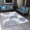 Brand new 👏 Flourishing Fantasies Outdoor Area Rug - Azure - 7 ft x 10 ft by Sunnydaze Decor 🔔 -Sunnydaze Decor Shop Belk 885