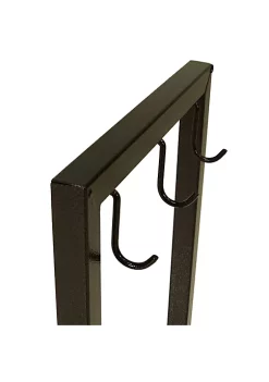 Hot Sale 👏 30 in Steel Firewood Log Rack with Fireplace Tool Hooks - Bronze by Sunnydaze Decor ✨ -Sunnydaze Decor Shop Belk 8885