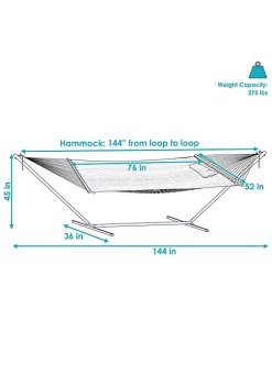 Cheapest ๐ 2-Person Rope Hammock with Steel Stand and Pad/Pillow - Lakeview by Sunnydaze Decor ๐ 8 Cheapest ๐ 2-Person Rope Hammock with Steel Stand and Pad/Pillow - Lakeview by Sunnydaze Decor ๐ -Sunnydaze Decor Shop Belk 89